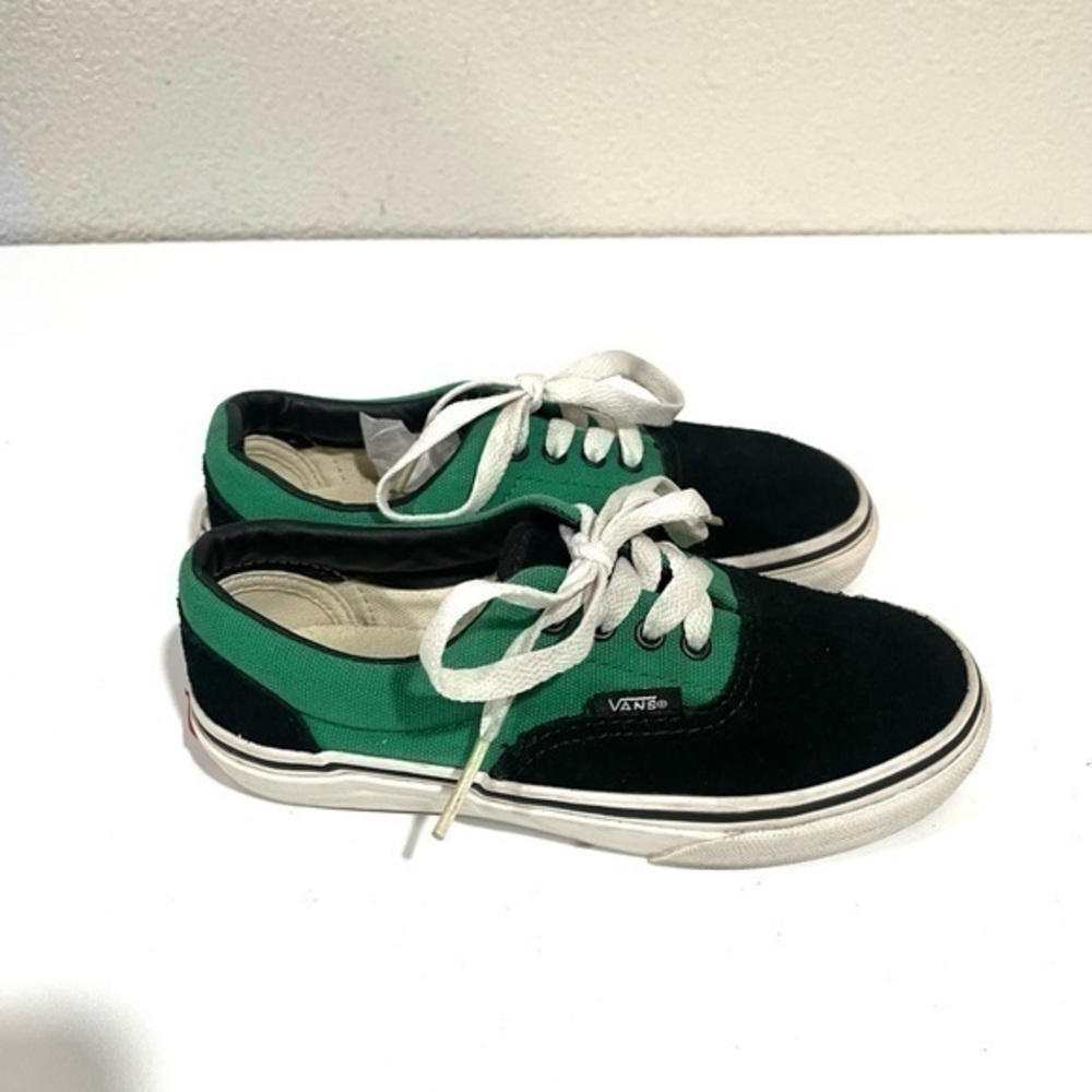 VANS skate era green black canvas low top shoe size 12.5